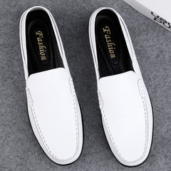 Men's Solid Loafer Shoes Lightweight Slip On Flat Moccasin