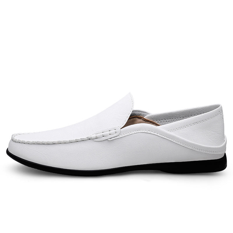 Men's Solid Loafer Shoes Lightweight Slip On Flat Moccasin