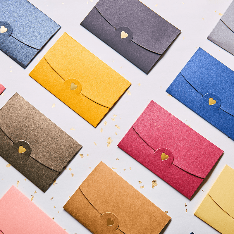 20pcs Small Name Card Envelope Pocket Love Pearlescent Mini Envelopes