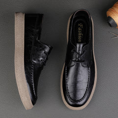 Men's Leather Loafer Shoes Lightweight Slip On Dress Shoes