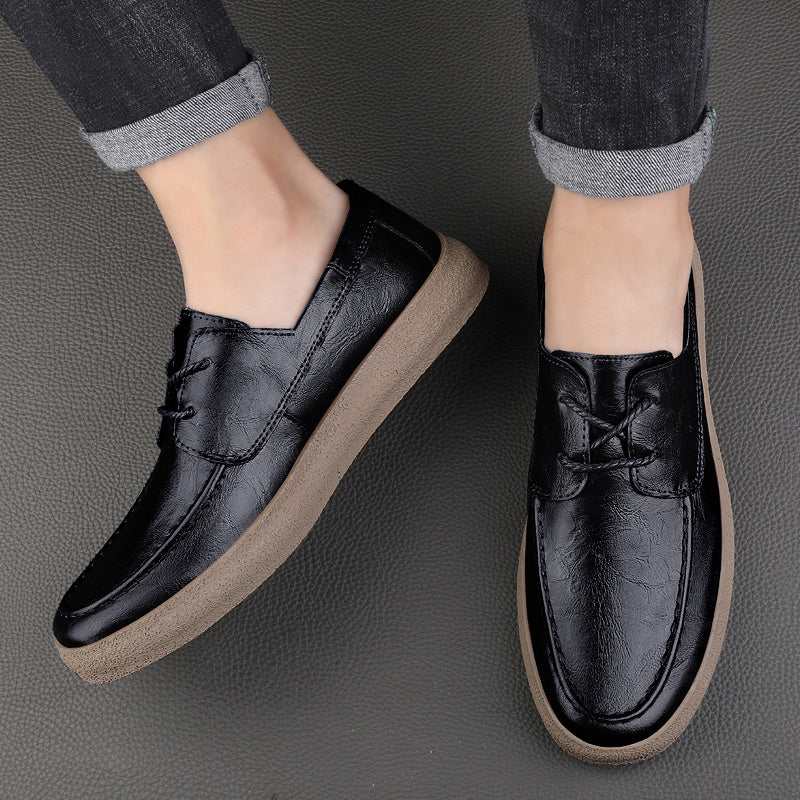 Men's Leather Loafer Shoes Lightweight Slip On Dress Shoes