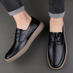 Men's Leather Loafer Shoes Lightweight Slip On Dress Shoes