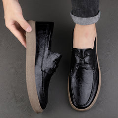 Men's Leather Loafer Shoes Lightweight Slip On Dress Shoes