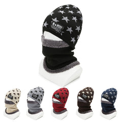 Winter Scarf Beanies Hat Set Fleece Lined Neck Warmer Knitted Hats