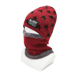 Winter Scarf Beanies Hat Set Fleece Lined Neck Warmer Knitted Hats
