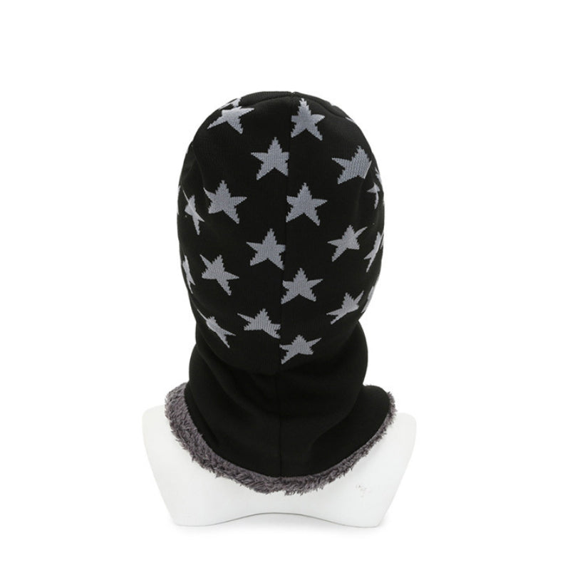 Winter Scarf Beanies Hat Set Fleece Lined Neck Warmer Knitted Hats