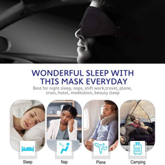 3D Contoured Cup Eye Mask Block Light & Provide Comfort for Yoga Travel Nap