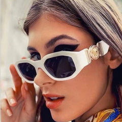 Irregular Vintage Sunglasses for Women - Stylish 90s Rectangle Shades