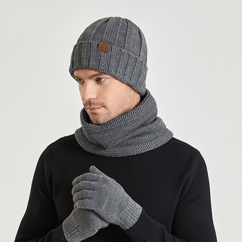 Men's Windproof Baggy Street Knitted Woolen Hat