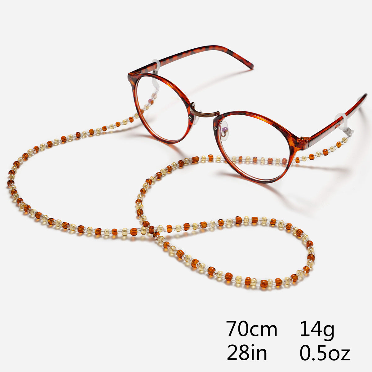 Tortoiseshell Beaded Glasses Chain Acrylic Eyeglasses Retainer