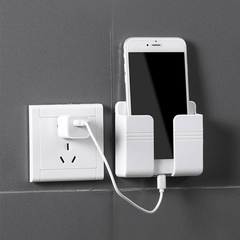 Wall Mount Phone Plug Holder TV Remote Storage Box