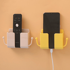 Wall Mount Phone Plug Holder TV Remote Storage Box