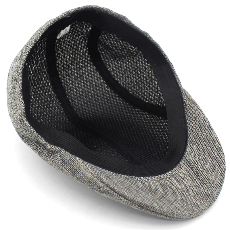 Summer Newsboy Hat Grid Flat Cap Casual Beret