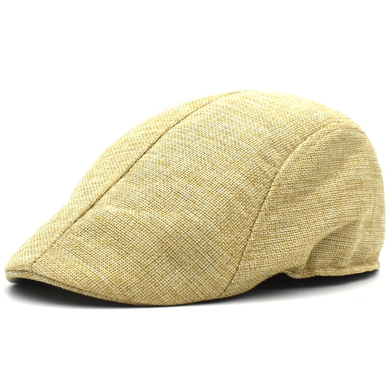 Summer Newsboy Hat Grid Flat Cap Casual Beret