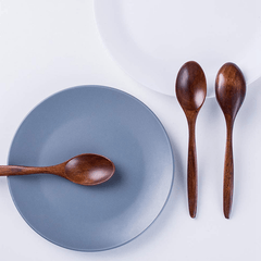 10pcs Wooden Spoons Soup Spoon Set 7 3 Inches Long Handle Natural Table Eating