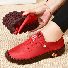 Women's Lace Up Comfort Walking Shoes Non slip Casual Suede Shoes