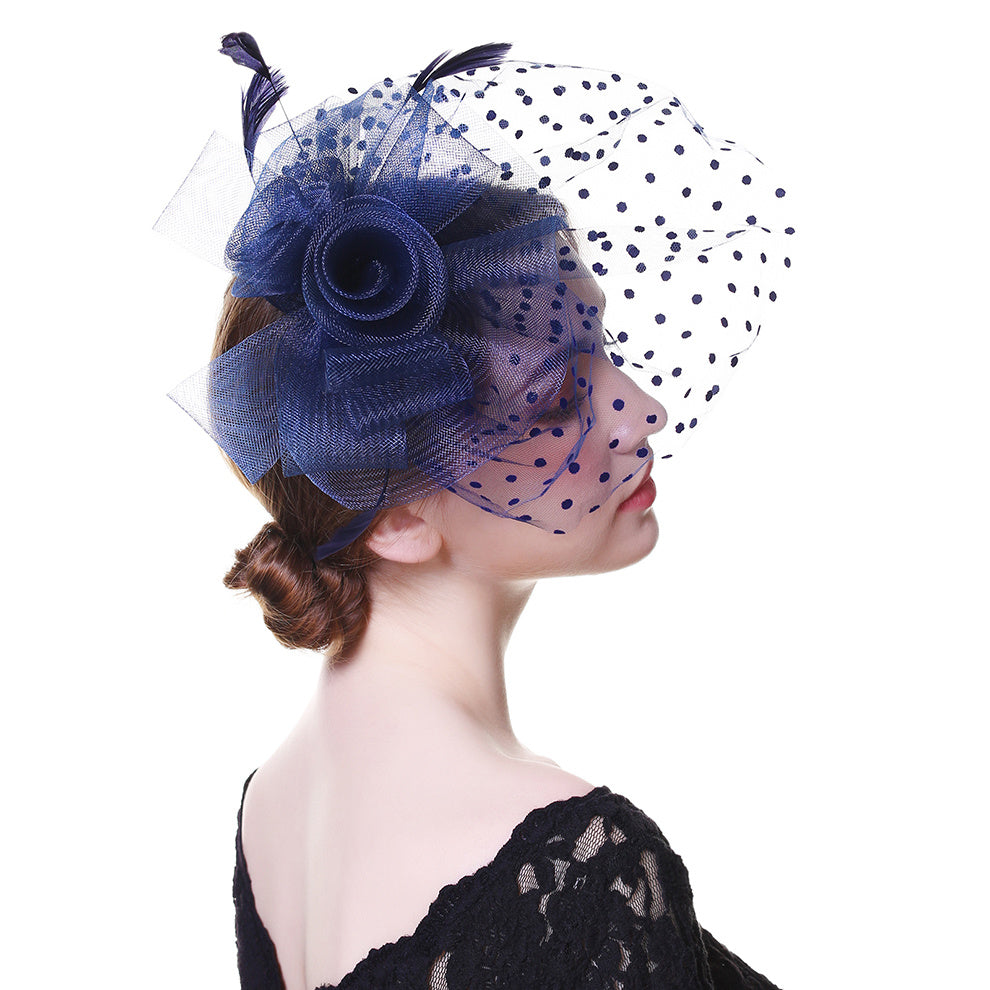 Women's Fascinators Hair Clip Feather Headwear for Wedding Party