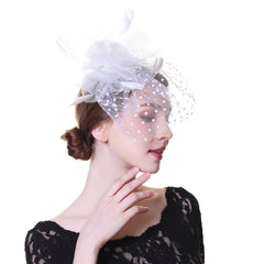 Women's Fascinators Hair Clip Feather Headwear for Wedding Party