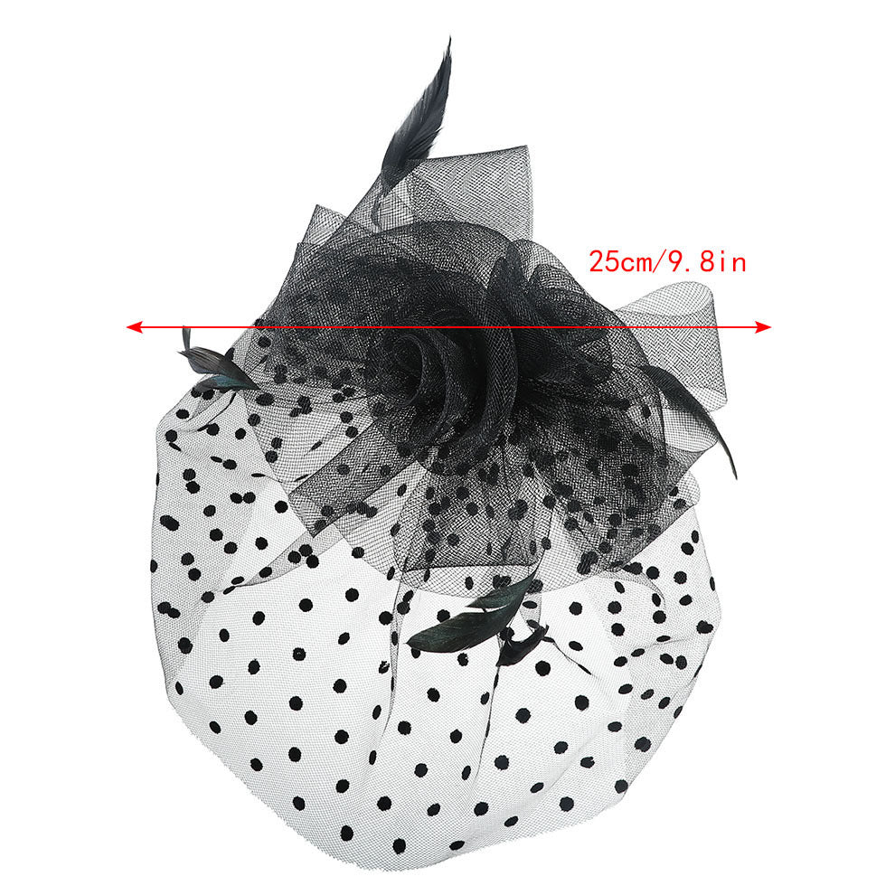 Women's Fascinators Hair Clip Feather Headwear for Wedding Party