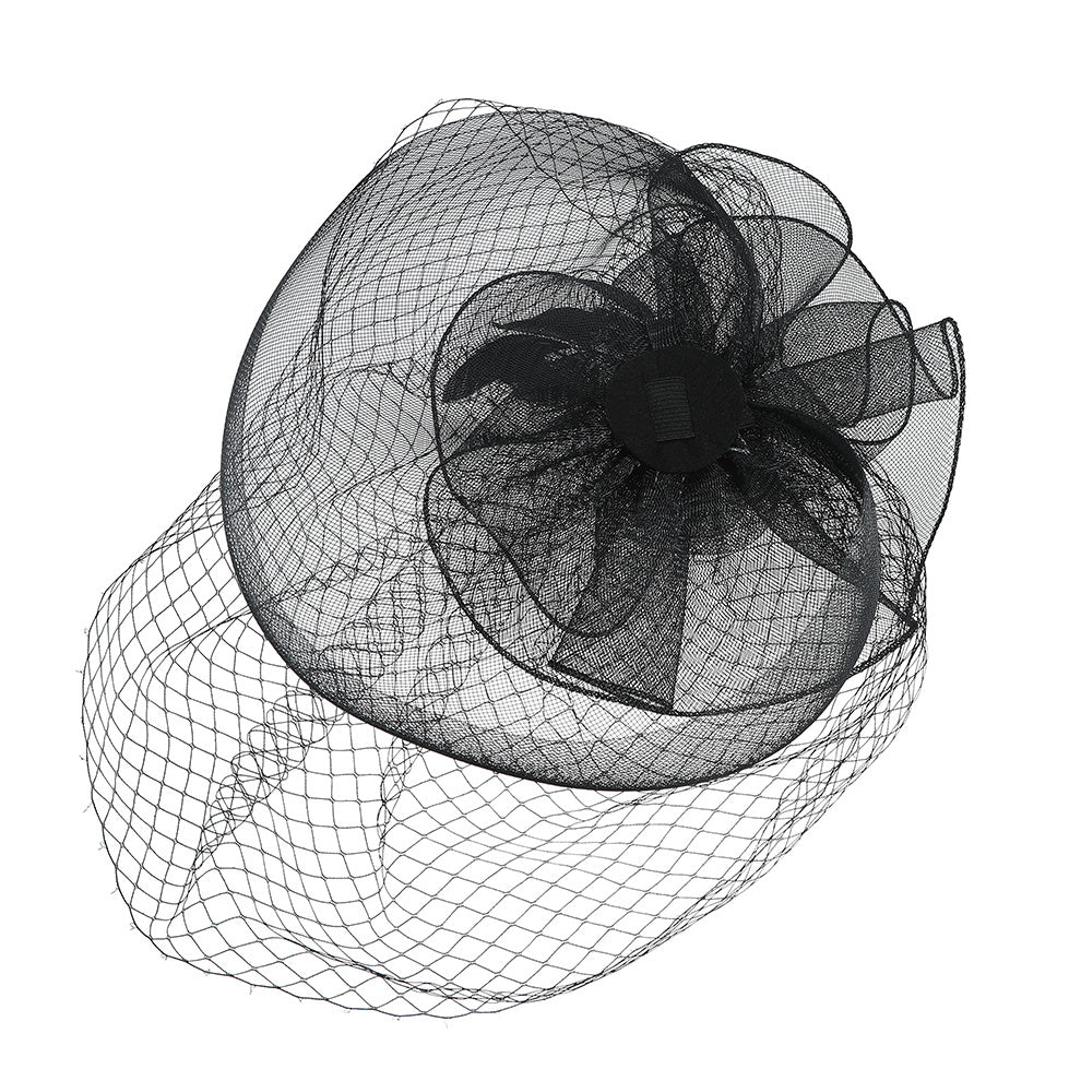 Feathers Hair Clip Fascinators Mesh Ribbons Headwear Wedding Party Accessories
