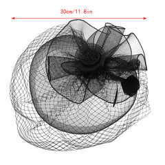 Feathers Hair Clip Fascinators Mesh Ribbons Headwear Wedding Party Accessories