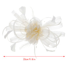 Vintage Feather Hair Clip Fascinator For Wedding Cocktail