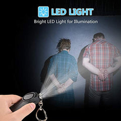 130dB Safesound Personal Alarm Keychain With LED Lights