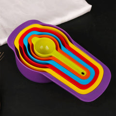 Set Of 6 Measuring Cups And Spoons Space Saving Stackable