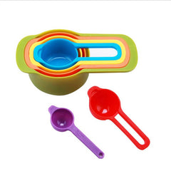 Set Of 6 Measuring Cups And Spoons Space Saving Stackable