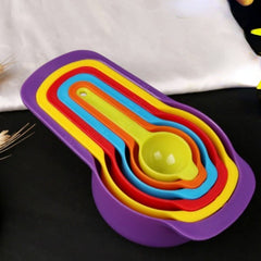 Set Of 6 Measuring Cups And Spoons Space Saving Stackable