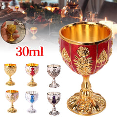 30ml Retro Wine Goblet with Carving Pattern - Outdoor Party Camping