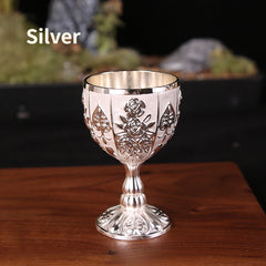 30ml Retro Wine Goblet with Carving Pattern - Outdoor Party Camping