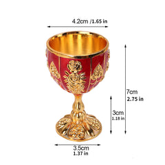 30ml Retro Wine Goblet with Carving Pattern - Outdoor Party Camping