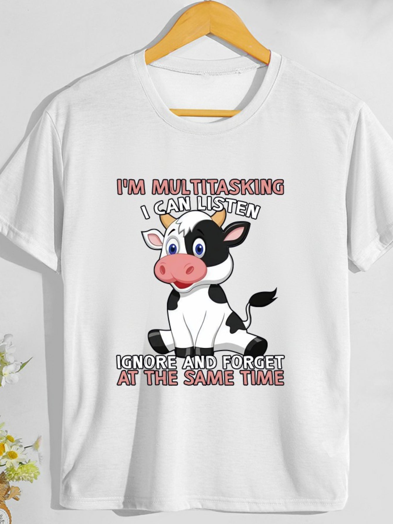 Cow Print Short-Sleeve T-Shirt for Women