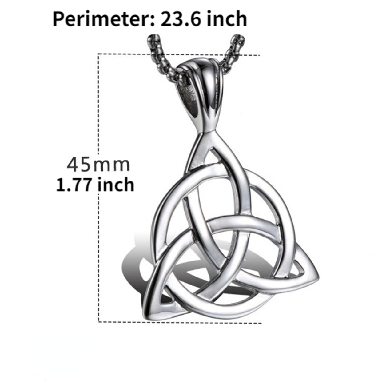 Metal Celtic Knot Pendant Chain Necklace Men Classic Punk Amulet Jewelry