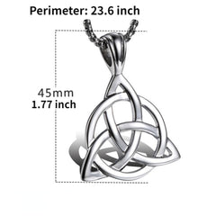 Metal Celtic Knot Pendant Chain Necklace Men Classic Punk Amulet Jewelry