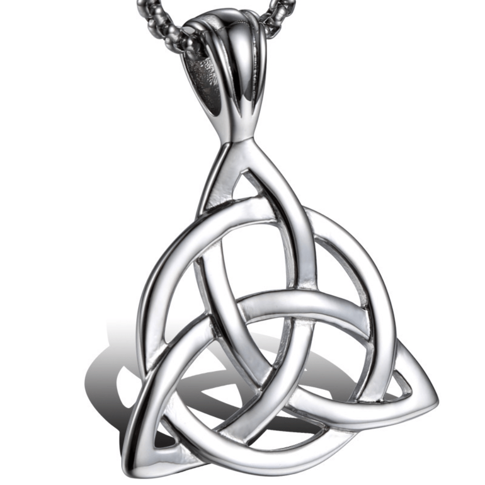 Metal Celtic Knot Pendant Chain Necklace Men Classic Punk Amulet Jewelry