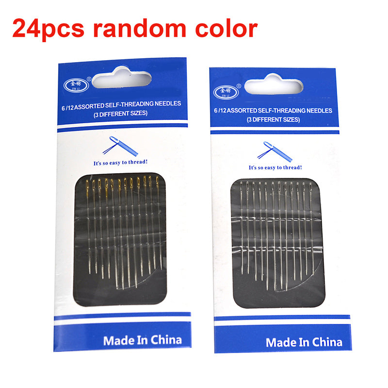 24pcs Big Hole Sewing Needles Stainless Steel Needles