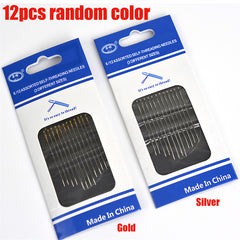 24pcs Big Hole Sewing Needles Stainless Steel Needles