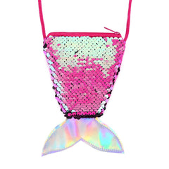 Girls Fish Tail Sequin Coin Purse Mini Shoulder Bag for Party