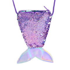 Girls Fish Tail Sequin Coin Purse Mini Shoulder Bag for Party