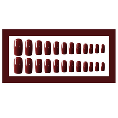 Glossy Acrylic False Nails Medium Square Full Cover Press On Nails