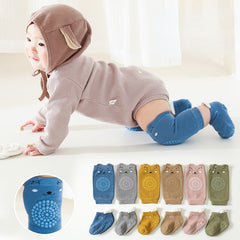 Baby Cartoon Knee Pads & Ankle Socks Set