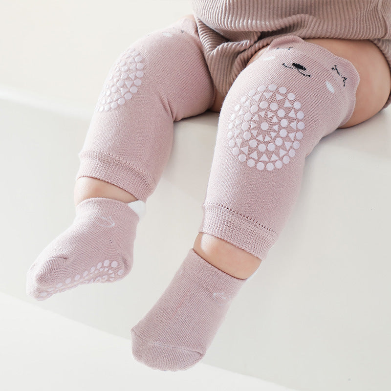 Baby Cartoon Knee Pads & Ankle Socks Set