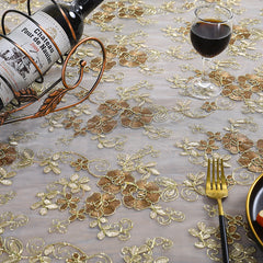 Lace Embroidery Table Cloth for Home Weddings and Parties