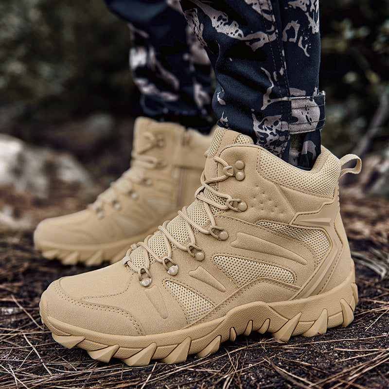 Men's Durable Hiking Shoes Anti skid Outdoor Sneakers Rubber Sole