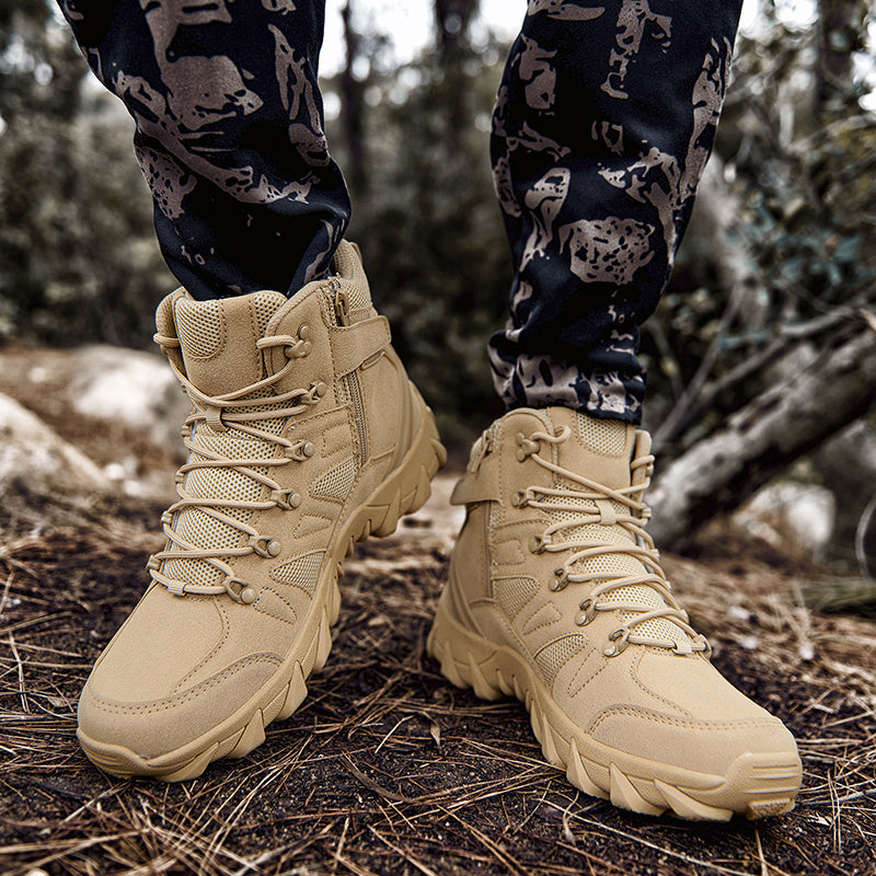 Men's Durable Hiking Shoes Anti skid Outdoor Sneakers Rubber Sole