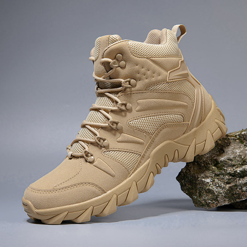 Men's Durable Hiking Shoes Anti skid Outdoor Sneakers Rubber Sole