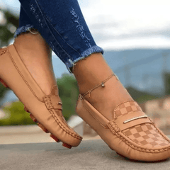 Women's Round Toe Flat Loafers Lightweight Non Slip Shoes