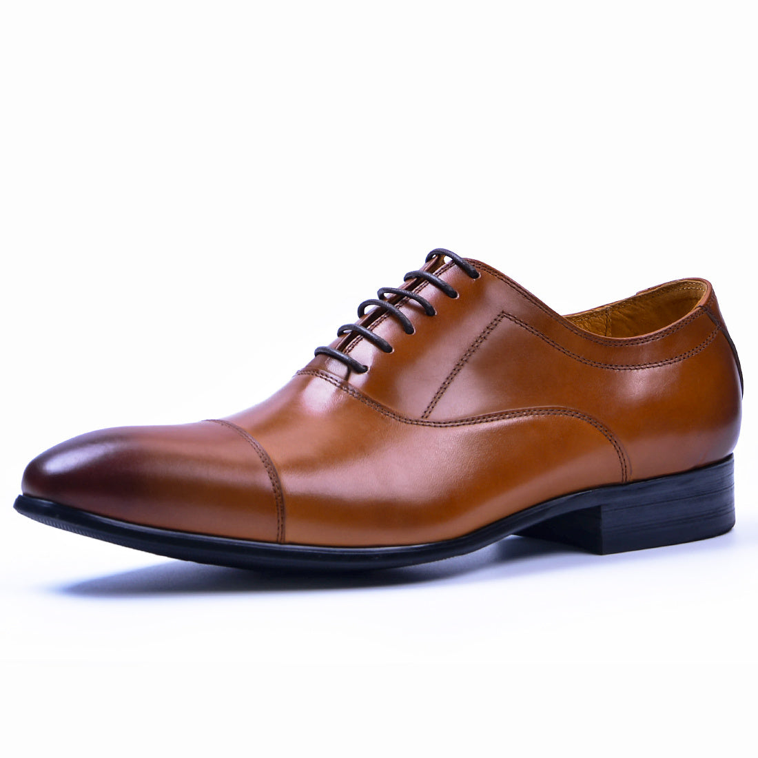 FARVARWO Men's Cap Toe Dress Shoes Oxford Classic Formal Shoes